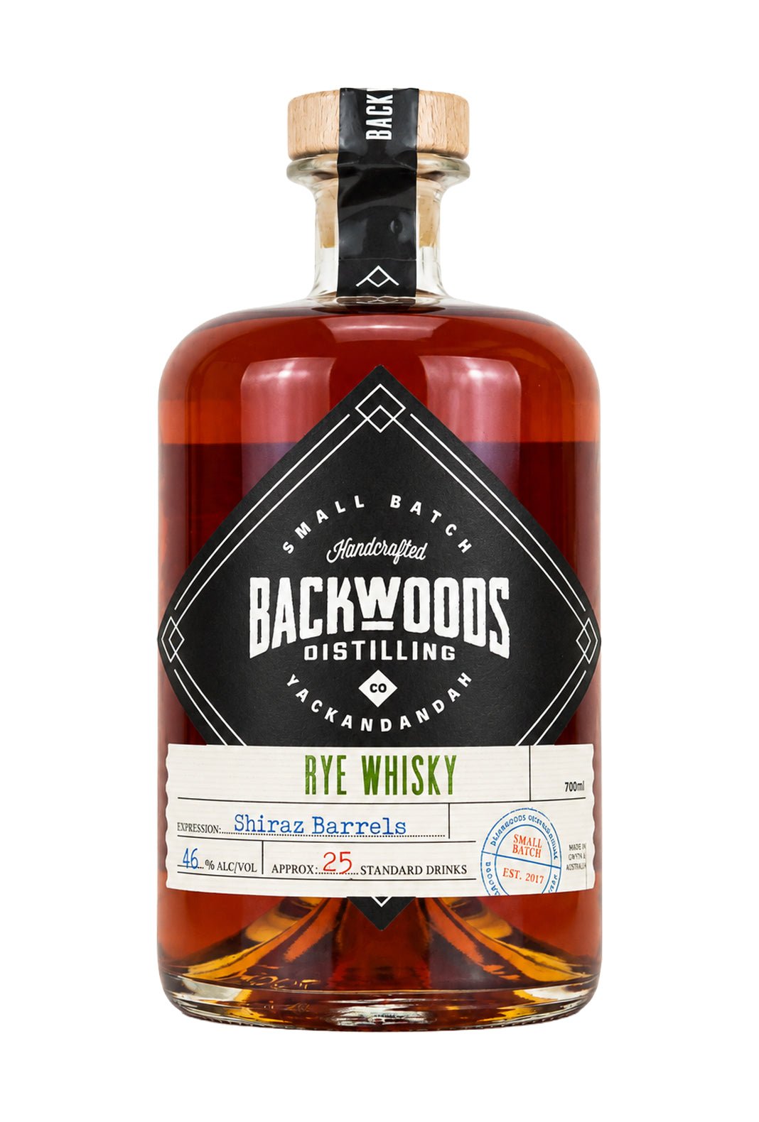 Backwoods Rye Whisky Shiraz Cask 46% 700ml | Whisky | Shop online at Spirits of France