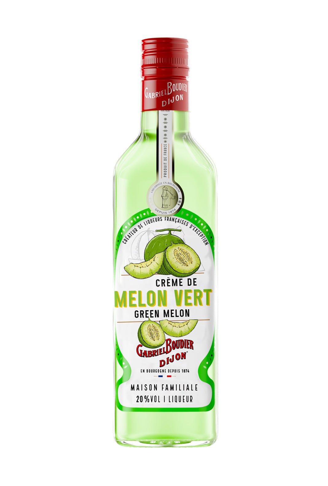 Gabriel Boudier Creme De Melon Vert (Green Melon) Liqueur 20% 700ml | Liqueurs | Shop online at Spirits of France