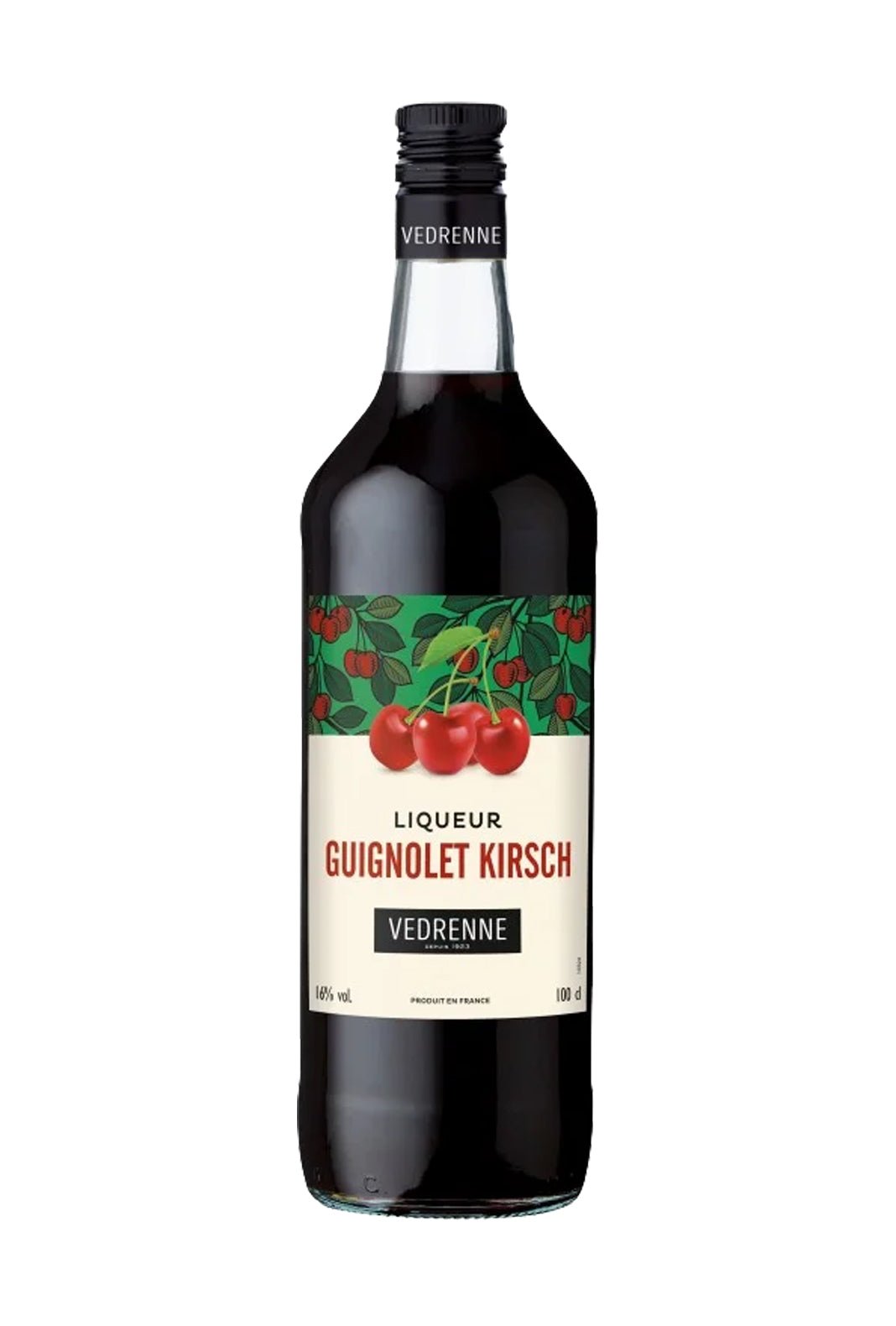 Vedrenne Aperitif Guignolet Kirsch (Cherry aperitif with Kirsch) 16% 1000ml | Liqueurs | Shop online at Spirits of France
